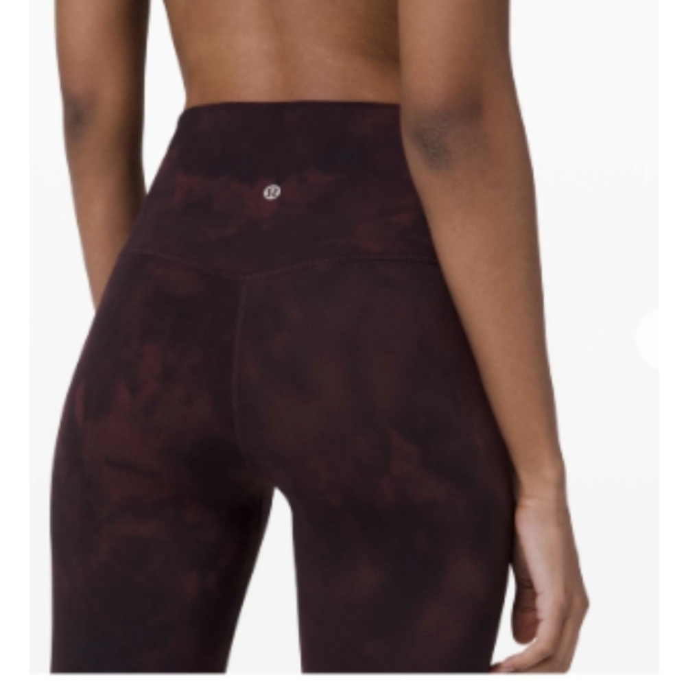 Lululemon Align 25” leggings in diamond dye cassis black Size 6, So Soft!!